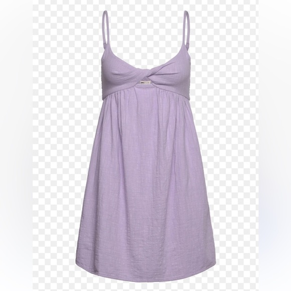 Billabong in a twist mini dress in lilac NWT  size medium - Picture 2 of 9